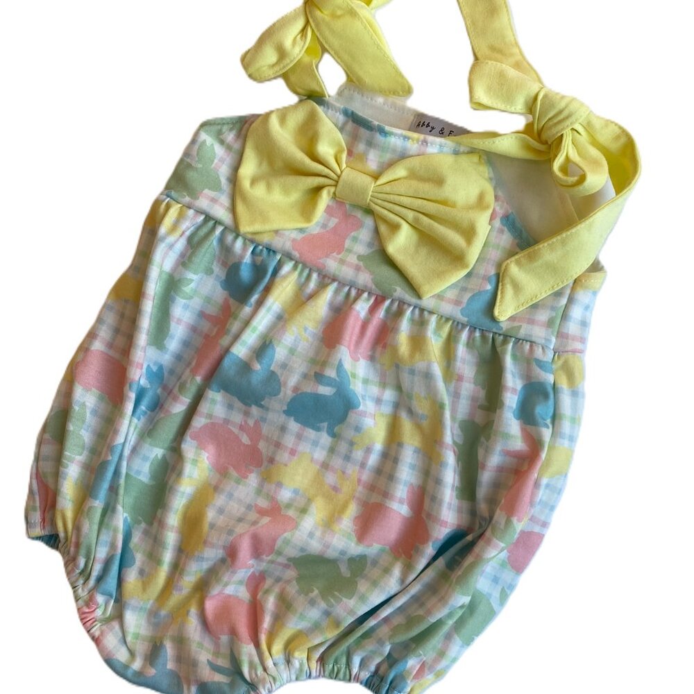 🌸 $3 Add On | Bunny and Bows Bubble Romper Outfit Pastel Colors